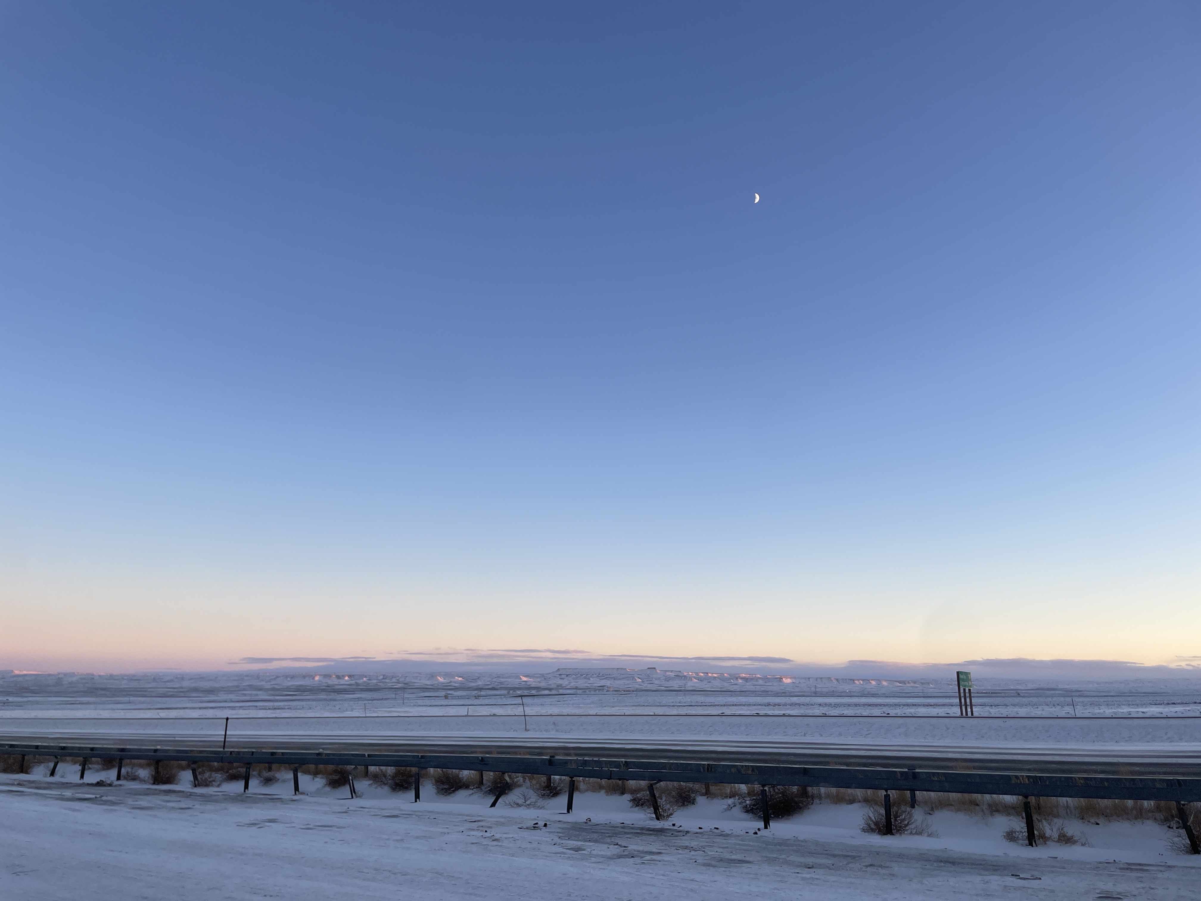 The view from a highway overlook in Rock Springs, Wyoming.
