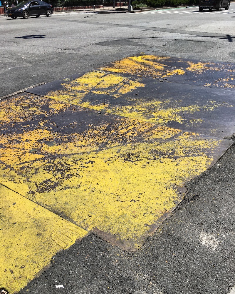 Metal plates.